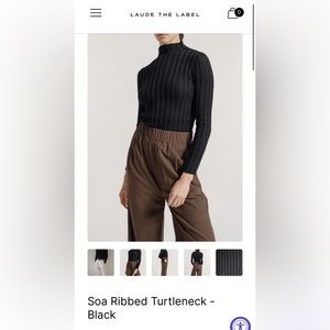 Laude the Label Soa Ribbed Turtleneck sweater - black